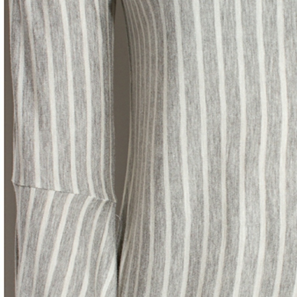 ❤gray stripe Boho off shoulder top - Picture 4 of 4